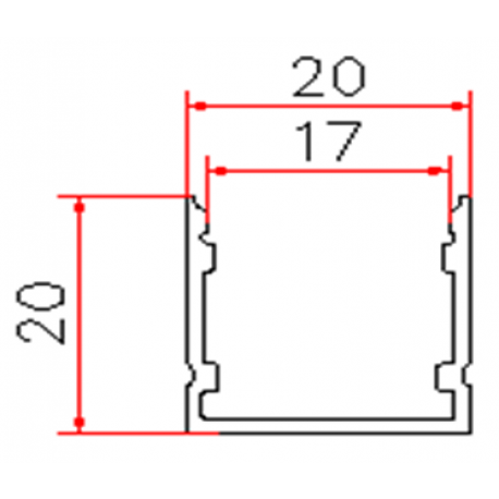Perfil para tira led 2 metros tira 2020