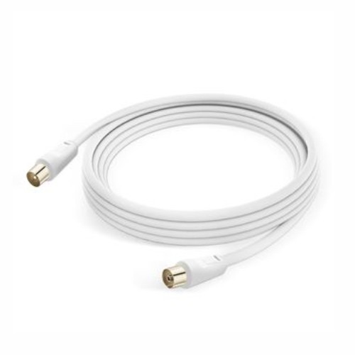 Cable blanco televión macho-hembra 3.0m 9.5mm