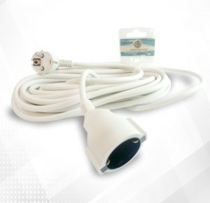 Alargador 2 metros cable 3x1.5mm BLANCO