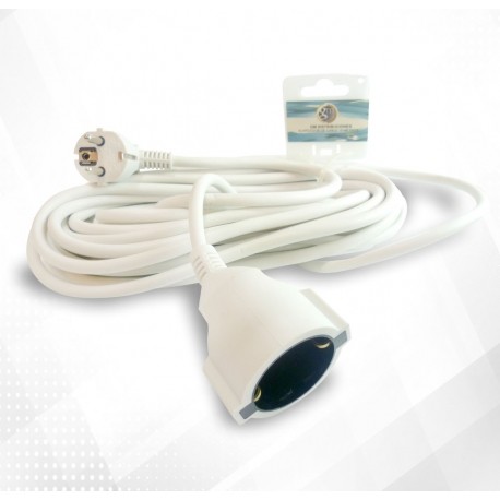 Alargador 3 metros cable 3x1.5mm BLANCO