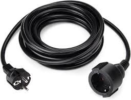 Alargador 3 metros cable 3x1.5mm NEGRO