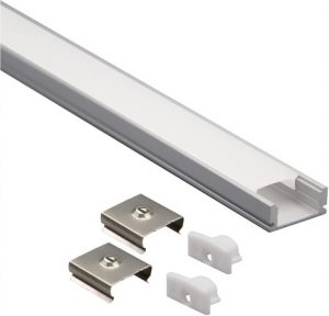 [GM00332] Perfil para tira led 220 voltios 15mm ancho 2 metros