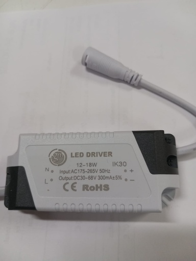 [GM00309] Driver led 18  watios conexión REDONDA