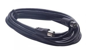 [GM10269] Cable negro televisión macho-hembra 1.5m 9.5mm